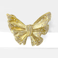 Alloy Zircon Butterfly Brooch Pin For Coats And Suits view 2