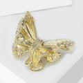 Alloy Zircon Butterfly Brooch Pin For Coats And Suits view 4