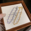 Gold Plated Copper Zircon Round Geometric Bangle For Women Light Luxury Fashion Jewelry view 2