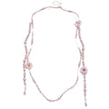 French Fabric Flower Faux Pearl Sweater Necklace Light Luxury Elegant Floral Choker view 5