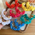 Vintage European Style C Shape Fabric Chiffon Flower Hoop Earrings For Women view 1