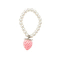 Flocked Resin Strawberry Earrings And Hair Tie Jewelry Set For Women Elegant Light Luxury OL Style view 5