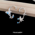 Copper Zircon Horse Clip-on Earrings For Women, Playful Zodiac No-Piercing Ear Cuffs view 4