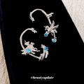 Copper Zircon Horse Clip-on Earrings For Women, Playful Zodiac No-Piercing Ear Cuffs view 2