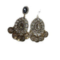 Vintage Rhinestone Teardrop Tassel Drop Earrings, Alloy Statement Stud Style For Women view 5