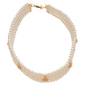 Old Money Faux Pearl Crystal Beaded Geometric Tassel Sweater Necklace For Women view 5