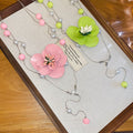 Old Money Floral Faux Pearl Sweater Necklace With Painted Flower Pastoral Clavicle Chain view 4