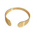 Irregular Smooth Iron Open Bangle Modern Minimalist Teardrop Chic Light Luxury Bracelet view 5