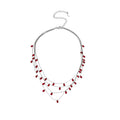 Light Luxury Copper Zircon Waterdrop Tassel Layered Choker Necklace For Women view 5