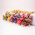 Chinese Lion Dance Keychain With Clear Stone Accents, 9 Colors view 4
