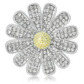 Alloy Rhinestone Daisy Dual Use Brooch With Garment Hook view 1