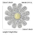Alloy Rhinestone Daisy Dual Use Brooch With Garment Hook view 5