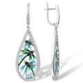 Simple Fashion Dragonfly Oil Painting Ear Cuffs With Hollow Zircon Dangle Earrings For Women view 2