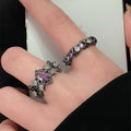 Zircon Oval Punk Open Ring For Women view 3