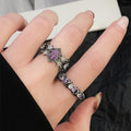 Zircon Oval Punk Open Ring For Women view 1