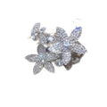 Korean Style Copper Rhinestone Flower Open Bangle Minimalist Elegant Light Luxury Bracelet view 5