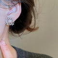 Light Luxury Floral Faux Pearl Zircon Firework Stud Earrings For Women view 4