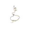 Light Luxury Copper Zircon Flower Ring Bracelet Bangle For Women With Round Floral Charm view 5