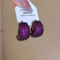 Vintage Copper Zircon C Shape Ear Cuff Earrings For Women, Geometric Round Light Luxury Jewelry view 3