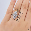 Tech Style Marquise Eye Ring For Women, Trendy Stackable Niche Fashion Jewelry For Export view 4