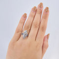 Tech Style Marquise Eye Ring For Women, Trendy Stackable Niche Fashion Jewelry For Export view 3