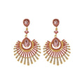 Vintage Alloy Rhinestone Teardrop Stud Earrings Geometric Light Luxury Statement Jewelry view 5