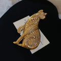 European Style Alloy Textured Puppy Dog Brooch Light Luxury Fashion Clothing Pin Accessory view 2