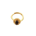 Gold Plated Copper Zircon Tiger Eye Open Ring For Women Geometric Exotic Index Finger Jewelry view 5