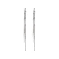 Light Luxury Copper Zircon Double Layer Tassel Geometric Drop Earrings With Silver Pins view 5