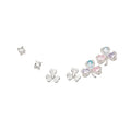 Copper Zircon Flower Pearl Stud Earrings Elegant Light Luxury Floral Fashion Jewelry for Women view 5