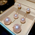 Elegant OL Style Silver Needle Faux Pearl Beaded Round Tassel Drop Earrings view 4