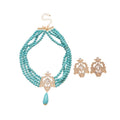 Vintage Layered Pearl Necklace And Earrings Jewelry Set, Alloy Geometric Luxury Court Style view 5