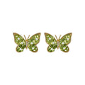 Silver Needle Artificial Crystal Zircon Butterfly Stud Earrings For Women, Light Luxury Niche Style view 5
