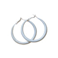 Iron Dopamine Color Geometric Hoop Earrings With Silver Pins, Minimalist Sweet Commuter Jewelry view 5