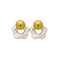 Korean Sweet Resin Flower Stud Earrings With Silver Needle, Niche Light Luxury Floral Jewelry view 5