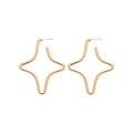 Alloy Hollow Cross Stud Earrings Minimalist Geometric Light Luxury Niche Design view 5