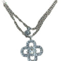 Light Luxury Alloy Rhinestone Flower Pendant Sweater Necklace For Trendy Sweet Cool Style view 5