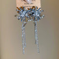 Copper Zircon Firework Tassel Drop Earrings Floral Geometric Light Luxury Designer Style view 2