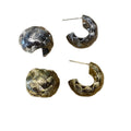 18K Gold Plated Copper Woven C-Shaped Clip-on Earrings Minimalist Light Luxury Geometric Jewelry view 5