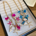 Light Luxury Shell Starfish Necklace For Women Beach Vacation Clavicle Chain Jewelry view 2