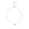 Korean Zircon Bow Faux Pearl Necklace Elegant Light Luxury Geometric Collarbone Chain view 5