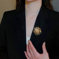 Rhinestone Flower Alloy Brooch For Women, Luxe Statement Suit Lapel Pin view 3