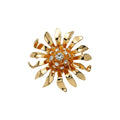 Rhinestone Flower Alloy Brooch For Women, Luxe Statement Suit Lapel Pin view 5