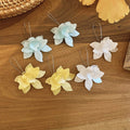 Light Luxury Resin Flower Pendant Drop Earrings, Sweet Fresh Floral Hook Design view 4