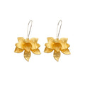 Light Luxury Resin Flower Pendant Drop Earrings, Sweet Fresh Floral Hook Design view 5