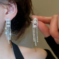 Light Luxury Rhinestone Round Faux Pearl Necklace And Stud Earrings Jewelry Set For Women view 4