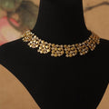 Vintage French Round Rhinestone Alloy Necklace Light Luxury Palace Style Collarbone Chain view 4