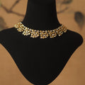 Vintage French Round Rhinestone Alloy Necklace Light Luxury Palace Style Collarbone Chain view 2