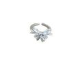 Zircon Heart Bow Open Ring For Women view 5