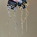 18K Gold Plated Copper Zircon Bow Tassel Clip-on Earrings For Women Light Luxury Playful Jewelry view 4